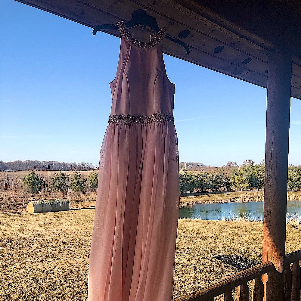 Pink and Pearl Prom Dress
